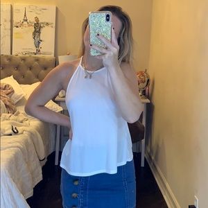 Free people white halter top